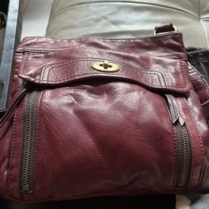 Burgundy Fossil crossbody/purse